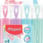 Maped Highlighter FluoPeps Pastel PAC=4col, MD-742546