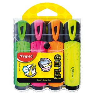 Maped Highlighter Fluopeps Classic Packx4 Ass, MD-742547