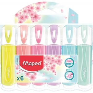 Maped Highlighter FluoPeps Pastel PAC=6col, MD-742558