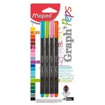 Maped Graph'Peps Fineliner Deco Black Box=12EA, MD-749000