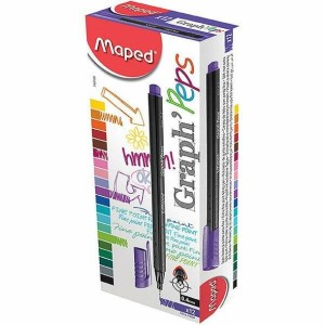 Maped Graph'Peps Fineliner Marsh Mallow Bx=12, MD-749103