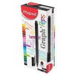 Maped Graph'Peps Fineliner Black Dark Bx=12, MD-749111