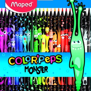 Maped Color Pencils Black Monster 24 colors, MD-862624
