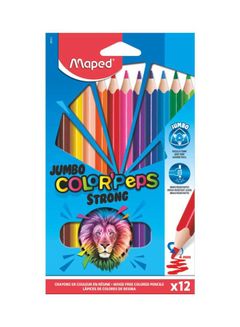 Maped Color Pencils Strong Jumbo 12 colors, MD-863312