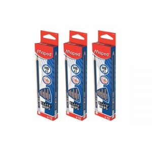 Maped BlackPeps Navy 12xHB Pencil+ErsrBx-3BOX, MDP-VP-135