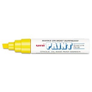 Mitsubishi Paint Marker Chisel tip Yellow, MI-PX30-YW