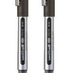 Mitsubishi Uni-ball Eye f/pen Bls=2pc Black, MI-UB157-02BK