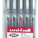 Mitsubishi Uni-ball Eye fine pen Wlt=5col, MI-UB157-05C