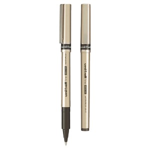 Mitsubishi Fine Delux Roller Ball Pen Bls=2pcs, MI-UB177-02BE-BK