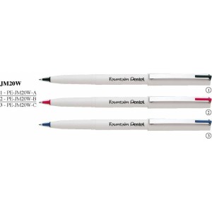 Pentel Fountain Pen Stylo White Red, PE-JM20W-B