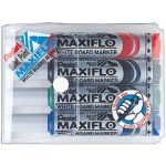 Pentel Maxiflo White Board Marker Blt Wlt=4Pc, PE-MWL5M-04