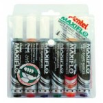 Pentel Maxiflo White Board Marker Chl Wlt=6Pc, PE-MWL6-06