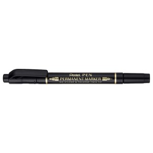 Pentel Twin Tip Marker 2 Black, PE-N75W-02A