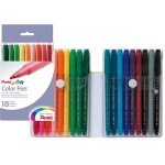 Pentel Color Pens Fibre Tip Set=18Col, PE-S360-18A