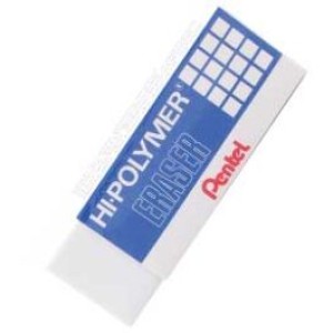 Pentel Hi-Polymer Eraser  Box=20pcs, PE-ZEH10ST