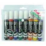 Pentel Maxiflo White Board Marker Chl Value Pack=8Pc, PEP-MWL6-08