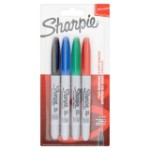 Sharpie Permanent Marker Ultra Fine Bls=4cols, SP-1985879