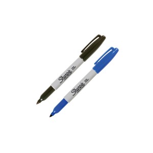 Sharpie Permanent Marker Fine Blue & Black Bls=2Pcs, SP-1986444