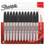 Sharpie Permanent Marker Fine Black Bls=12Pcs, SP-1996111