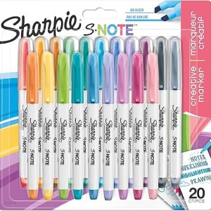 Sharpie Permanent Marker S Note Chisel Bls=20Color, SP-2139179