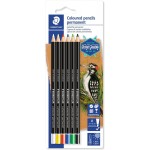 Staedtler Coloured pencil permanent Bls 6col, ST-108-20BK6C