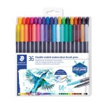Staedtler Marsgraphic 2 tips brush pen Set=36col, ST-3001-TB36