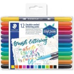 Staedtler Brush lettering Double end Set=12col, ST-3004-TB12