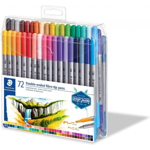 Staedtler Double-end fibre-tip pens Set 72col, ST-3200-TB72