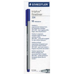 Staedtler Triplus fineliner Blue Bx=10pc, ST-334-03