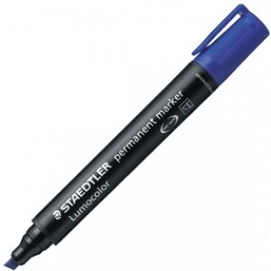 Staedtler Permanent Marker Chl Bx=10 Blue, ST-350-03
