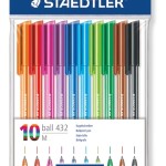 Staedtler 432 Assorted Col Pak=10cols, ST-432-35MPB10