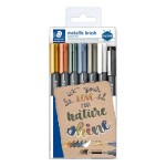 Staedtler DJ Metalic Marker Brush 6col+1 Liner, ST-8321-TB07
