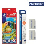 Staedtler Norica 1dz+ Luna 12col + Eraser C35 2pc, STP-PACK-268