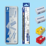 Staedtler Noirs1DZ+Mathset+Eraser2pcs+Sharpnr2pcs, STP-PACK-336