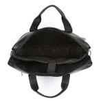 Genesis Leather Business Messenger Bag Fits 15.6″ Laptop, Light weight and Slim design (Black)