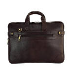 Genesis Leather Expandable 17 Inch Laptop Bags Office Bag for Men Women Messenger Briefcase (Brown)