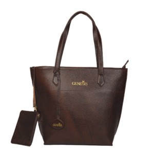 Genesis Leather Tote Bag - Brown